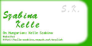 szabina kelle business card